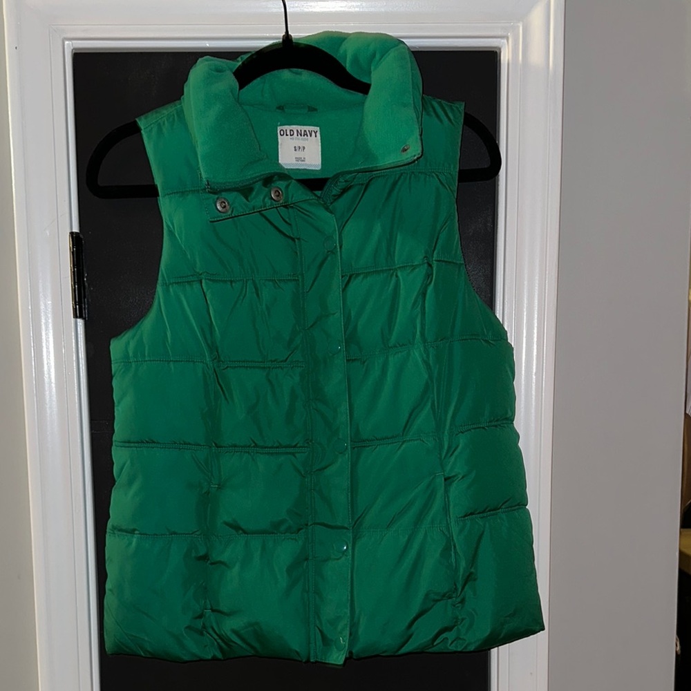 Old Navy Green Puffer Vest